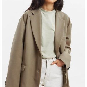 FRANKIE OVERSIZED BOYFRIEND BLAZER - DESERT TAUPE